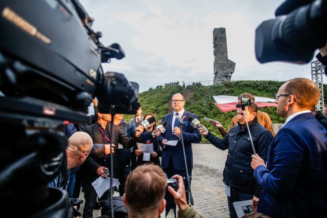 Po uroczystościach na Westerplatte prezydent Adamowicz zwołał konferencję, na której poinformował o incydencie