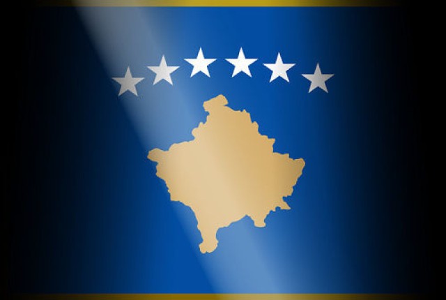 Flaga Republiki Kosowa (http://www.flickr.com/photos/kosovofuture/3338043831/)