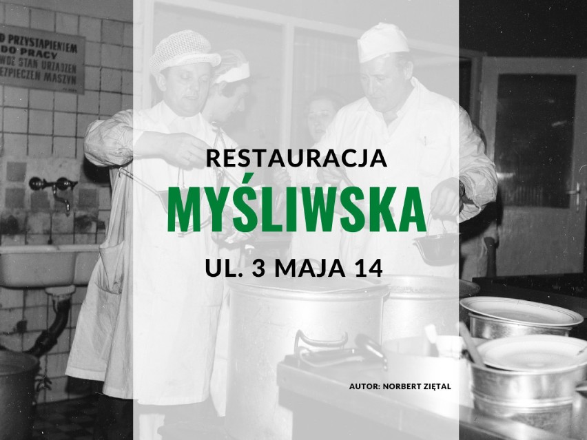 Restauracja "Myśliwska", ul. 3 Maja 14. Specjalność: potrawy...