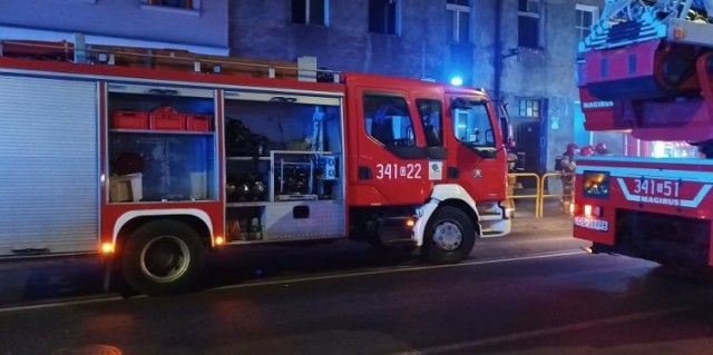 Do pożaru doszło przy ulicy Wolności w Słupsku.