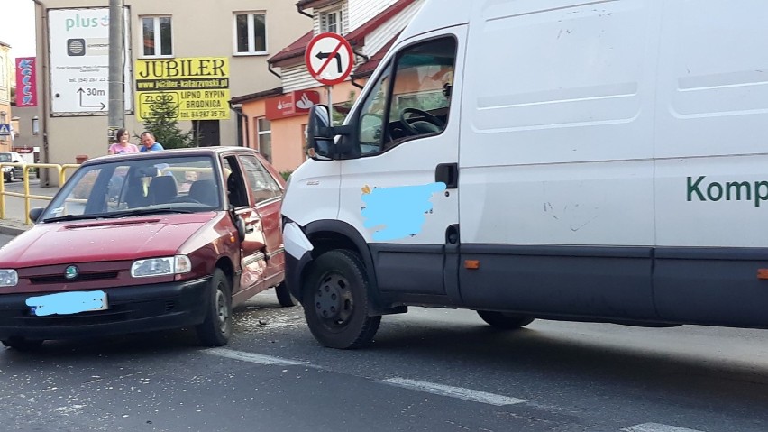 Wypadek w Lipnie na ulicy 3 Maja [zdjęcia]            