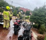 Pożar garażu w gminie Stare Pole. Straty są spore, bo spłonęły między innymi motocykle