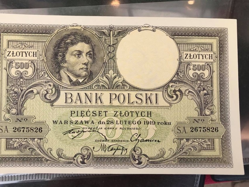 Jeden z najpiękniejszych polskich banknotów - 500 zł z 1919 r.