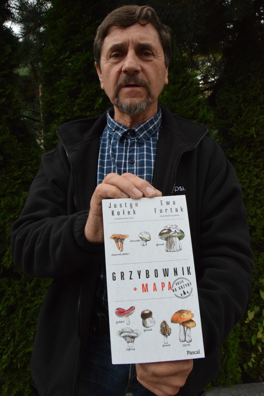 Pan Justyn jest współautorem książki "Grzybownik + Mapa"