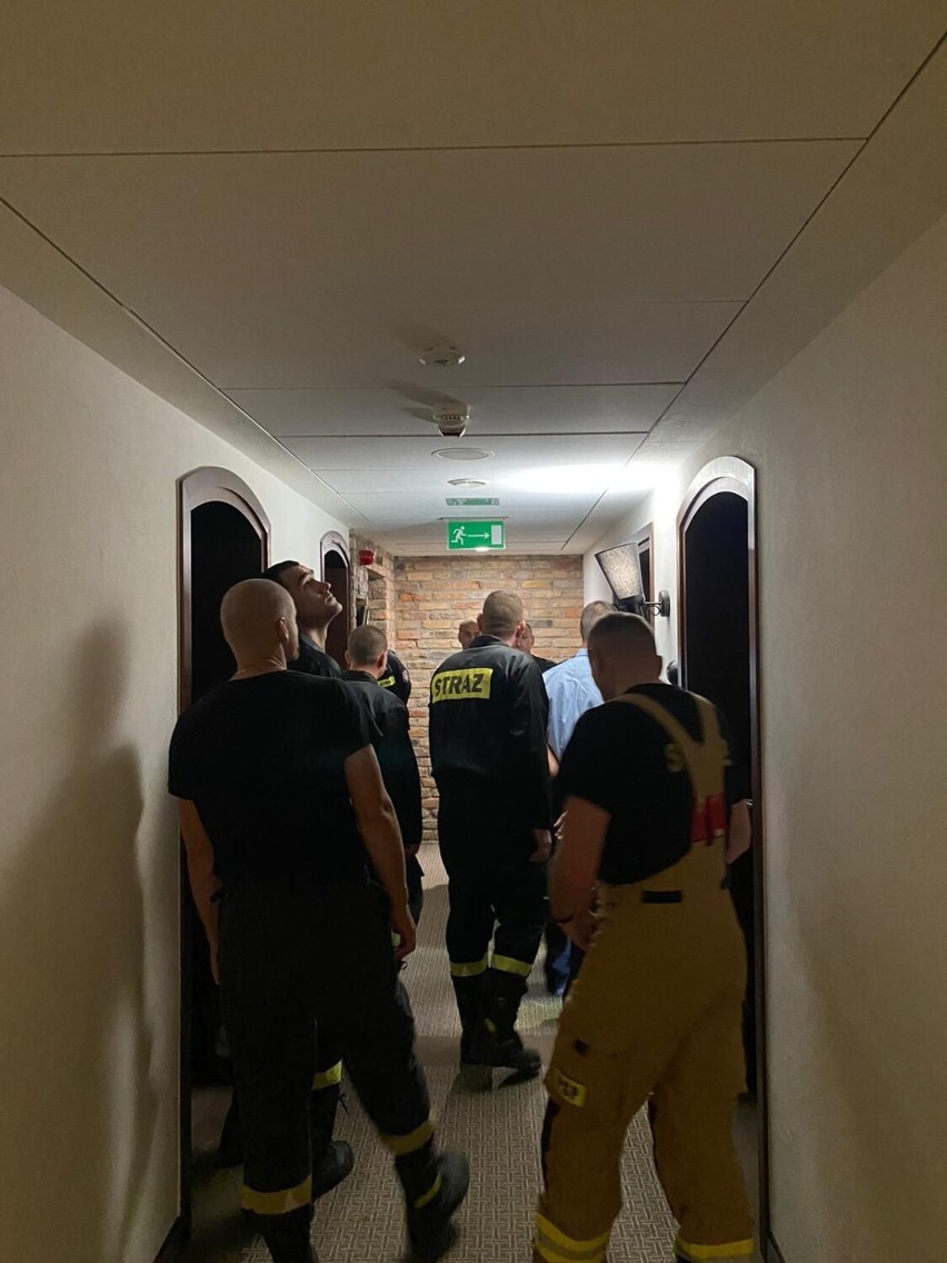 Strażacy z Nowego Tomyśla i Grodziska odbyli ćwiczenia w Hotelu REMES w Opalenicy