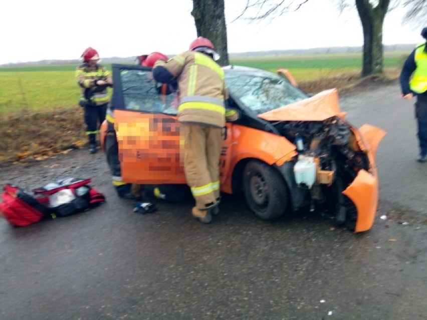 Wypadek na trasie Sławsko-Radosław. Jedna osoba ranna