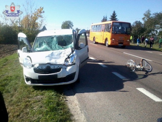 Potrącenie rowerzystki, kobieta zmarła na miejscu