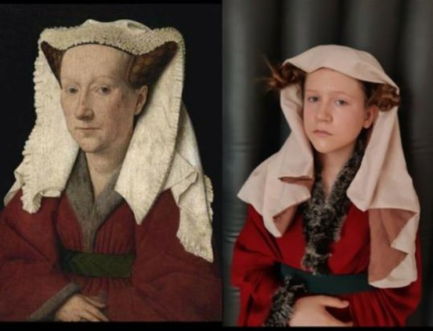 Portret żony niderlandzkiego artysty Jana van Eycka...