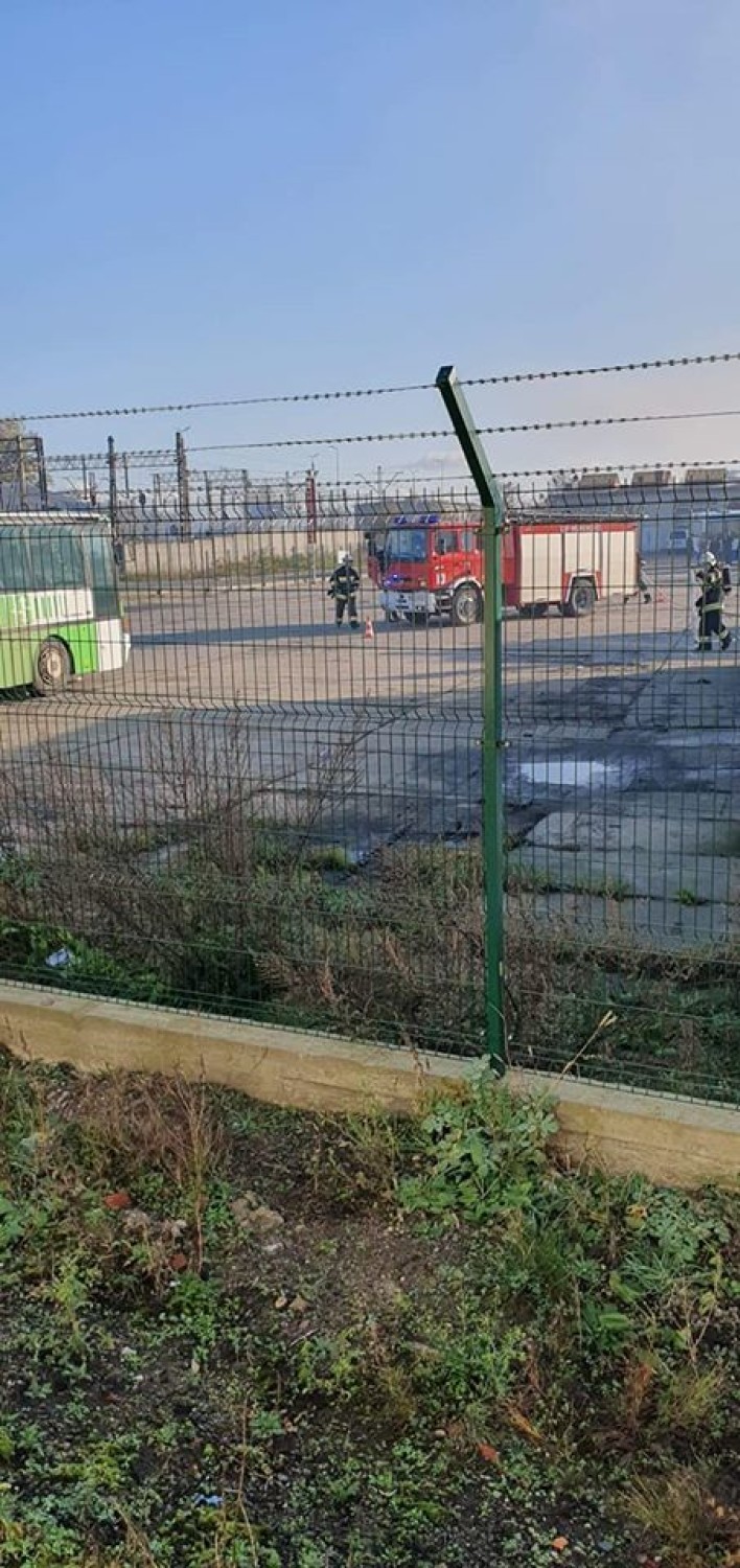 Pożar autobusu w Wejherowie