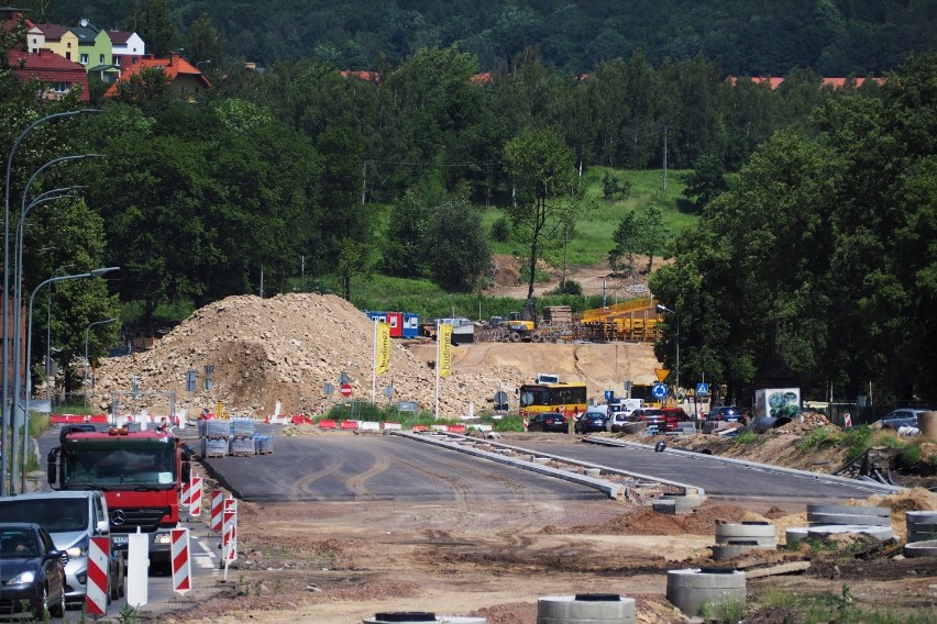 Tak wyglądały prace na budowie obwodnicy Wałbrzycha na...