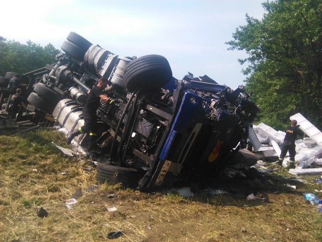 Wypadek na A4: zderzyły się ciężarówki na obwodnicy Krakowa