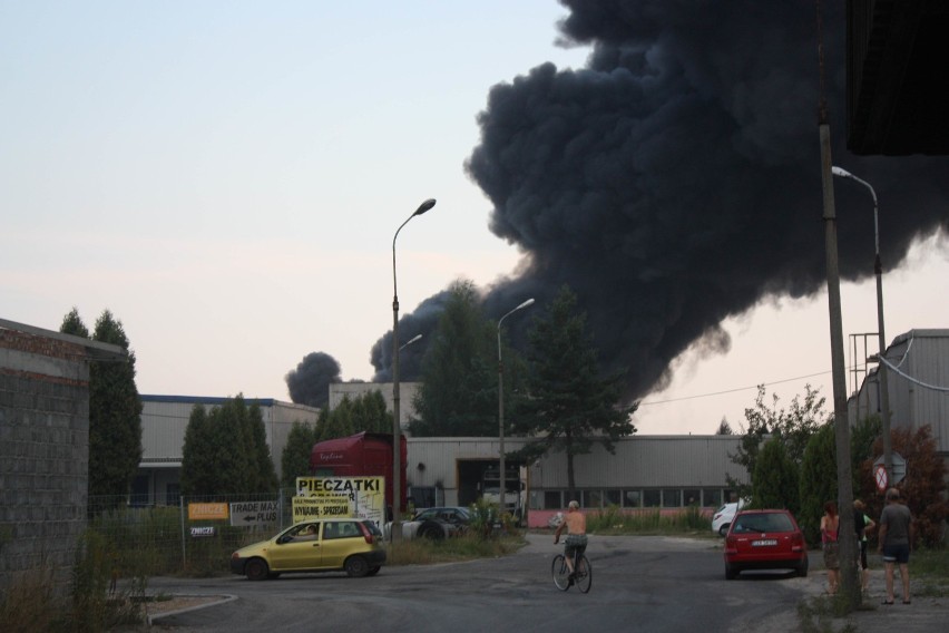 Pożar hali w Zawierciu