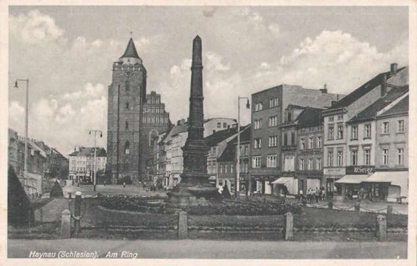 Rynek w Chojnowie i Pomnik Theodora von Blüchera