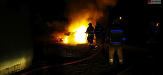 Wierzyce: pożar auta podczas naprawy w warsztacie