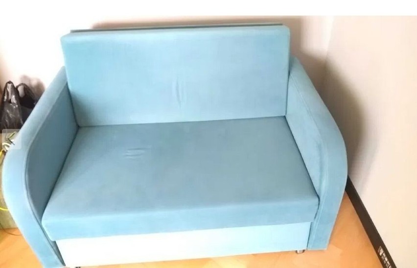 Sofa niebieska 2 osobowa