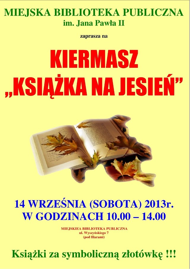 Kiermasz "Książka na jesień" w Rawie