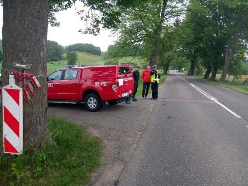 W Kniewie kontrowali drogę, na której zginął człowiek