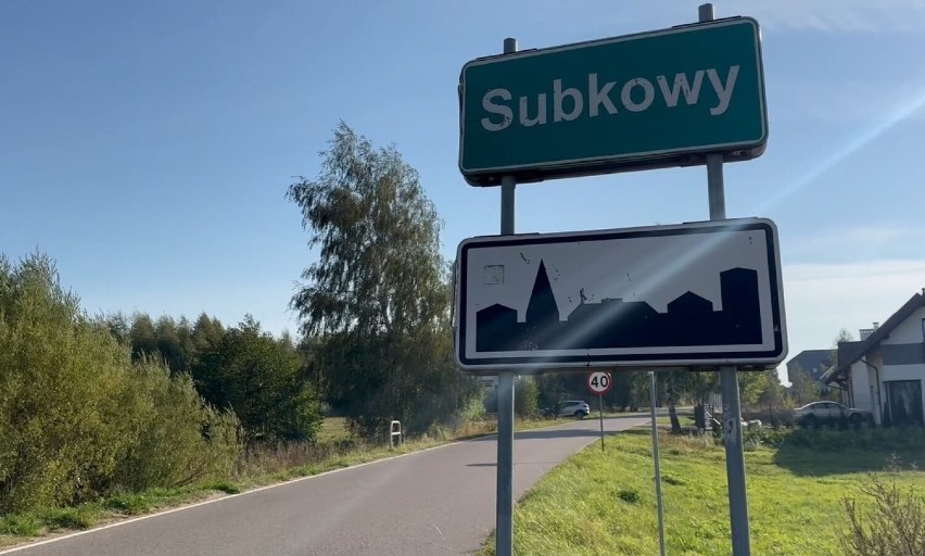 Przy wyjeździe z miejscowości Subkowy w kierunku wsi Brzuśce...