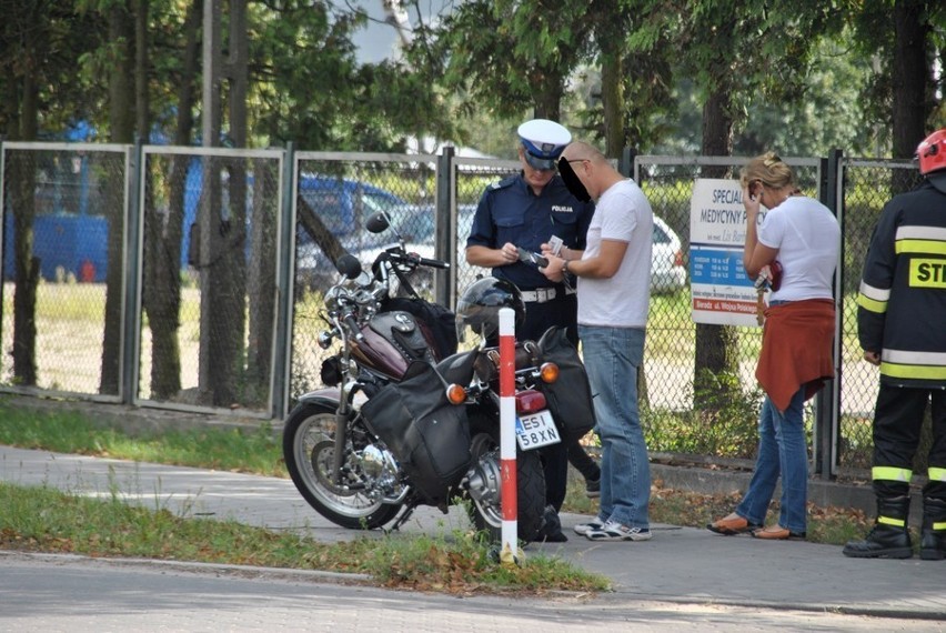 Sieradz: Potrącony motocyklista w szpitalu