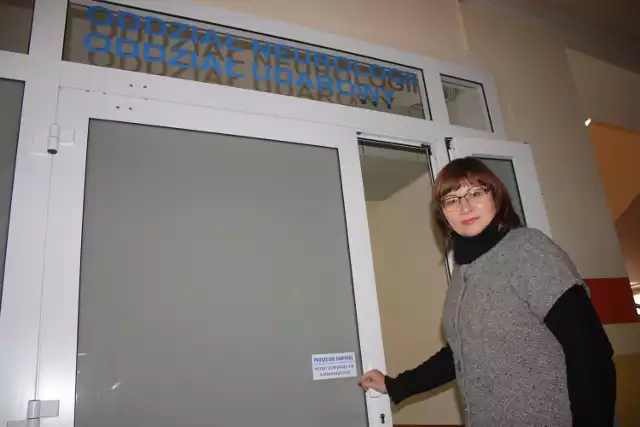 W szpitalu w Zawierciu jest zimno. Pacjenci skarżą się na warunki. Na zdjęciu: Małgorzata Grabowska (Solidarność).