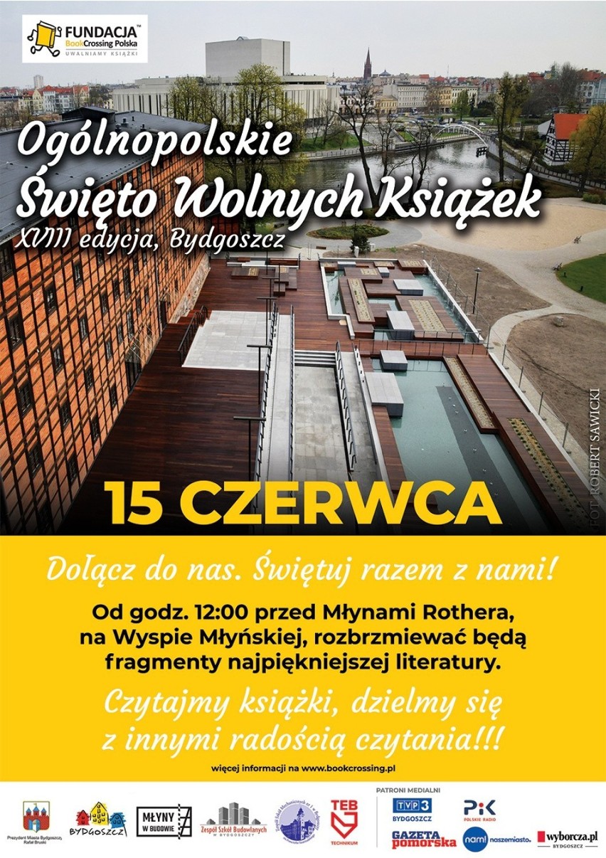 Święto Wolnych Książek w Bydgoszczy - będzie głośne czytanie i uwalnianie książkowych tytułów