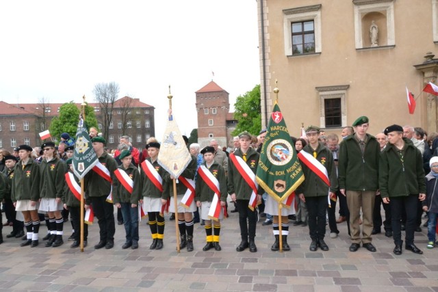 Krakowskie Uroczystości 3 Maja - Harcerze Krakowskiej Chorągwi ZHP. Fot. hm Henryk Czechowski BINFO Krak&oacute;w