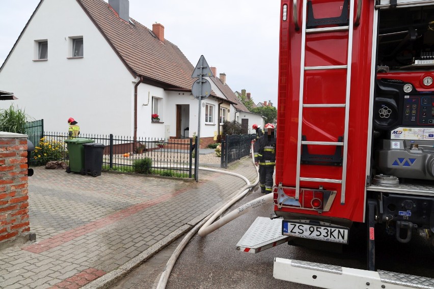 Pożar na ulicy Niecałej w Szczecinku