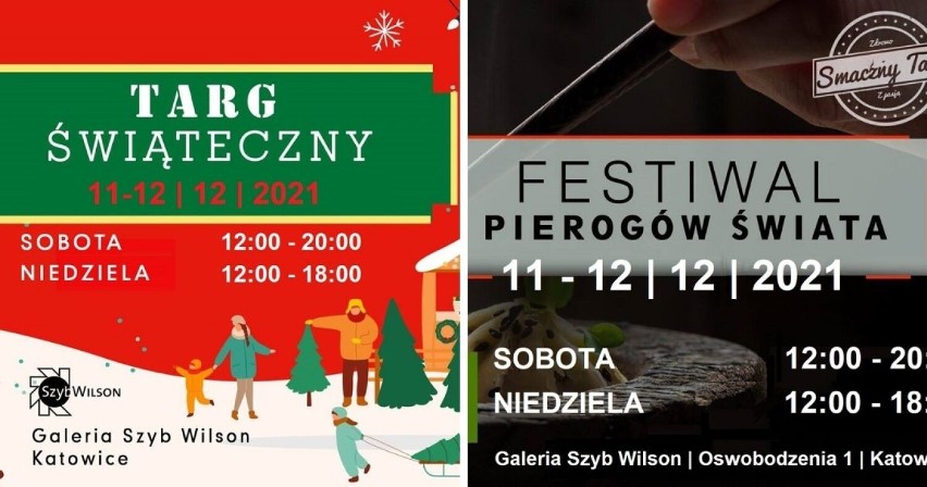 Już w najbliższy weekend (11 i 12 grudnia) w Katowicach, odbędą się Targ Świąteczny i Festiwal Pierogów Świata! Nie może Was zabraknąć!