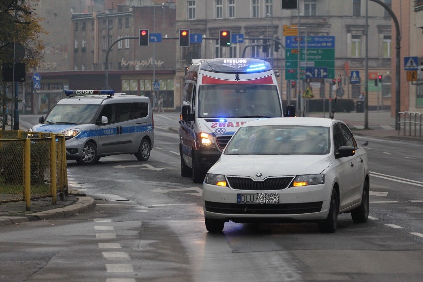 Potrącenie na ulicy Piastowskiej w Legnicy