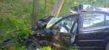 Poźrzadła, okolice Świebodzina: auto wypadło z drogi i roztrzaskało się o drzewo. Z samochodu nic nie zostało