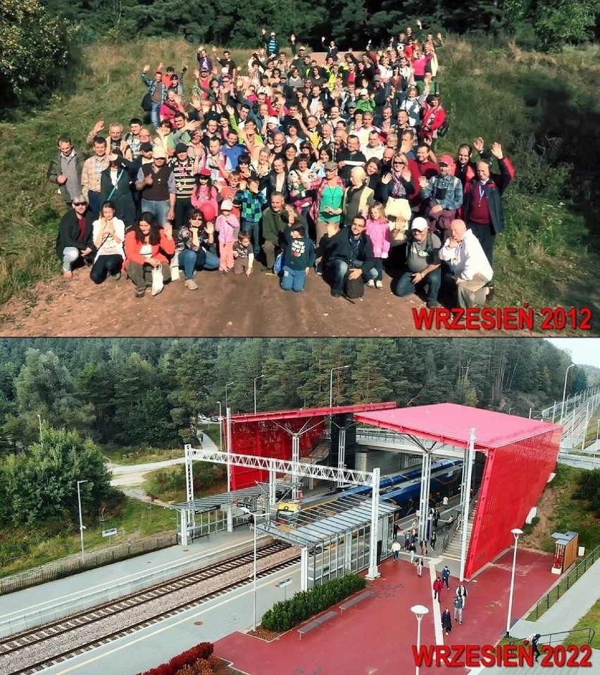 Pomorska Kolej Metropolitalna przed budową. Jak wyglądała trasa 10 lat temu? Wrzesień 2012 i 2022. ZDJĘCIA