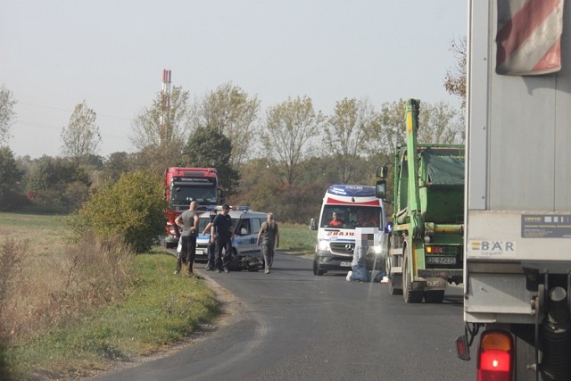 Wypadek na ulicy Pątnowskiej w Legnicy.