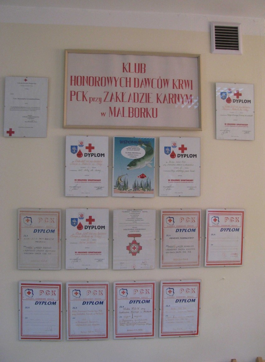 Od 20 lat w Zakładzie Karnym w Malborku działa Klub Honorowych Dawców Krwi