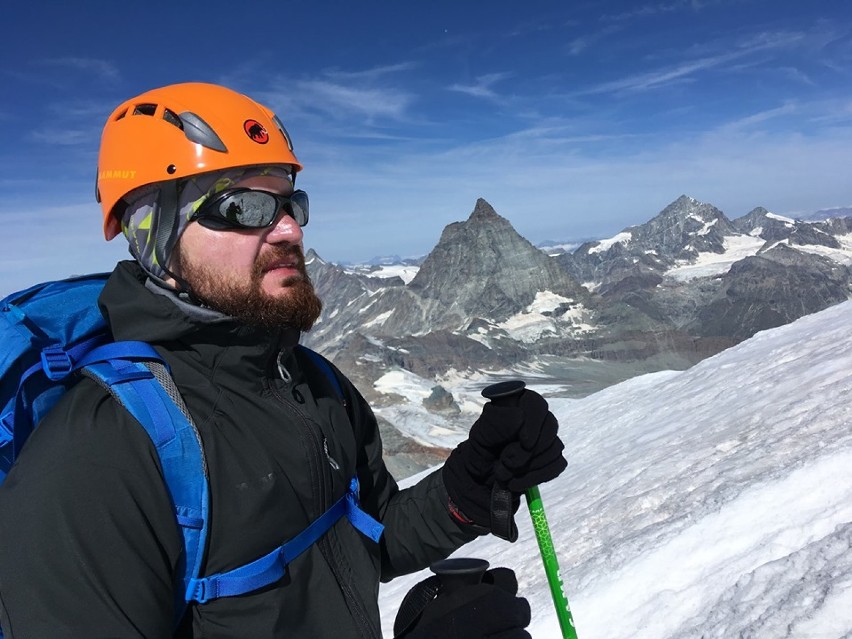 Niewidomy Dawid Gwoździk opowiada o zdobyciu szczytu Breithorn (4164 m.n.p.m.) w Alpach [ZDJĘCIA]
