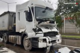Wypadek ciężarówek w Żorach. Do szpitala trafił 49-letni kierowca