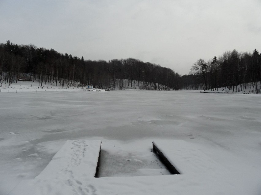Wodzisław: Balaton zamarzł. Zobacz zdjęcia kąpieliska w zimowej scenerii