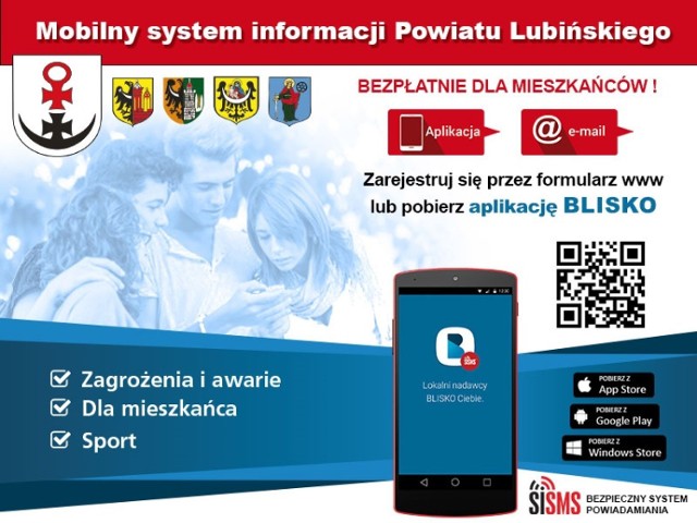 Bezpłatny mobilny system informacji powiatu lubińskiego. Sprawdź go!
