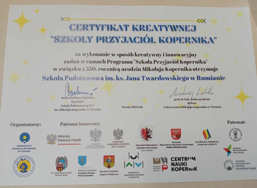 Szkoła z Rumiana wzięła udział w Światowym Kongresie Kopernikańskim w Toruniu