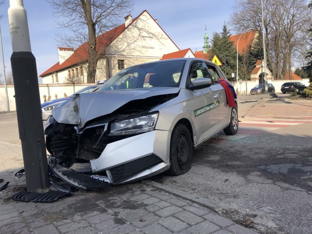 Wypadek na ul. Jana Pawła II w Jarosławiu