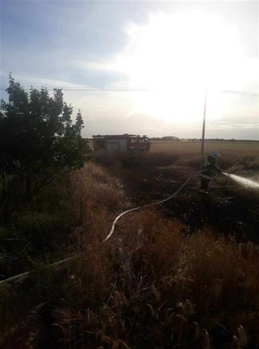 Dwa pożary w gminie Izbica Kujawska w ciągu dwóch godzin [zdjęcia]