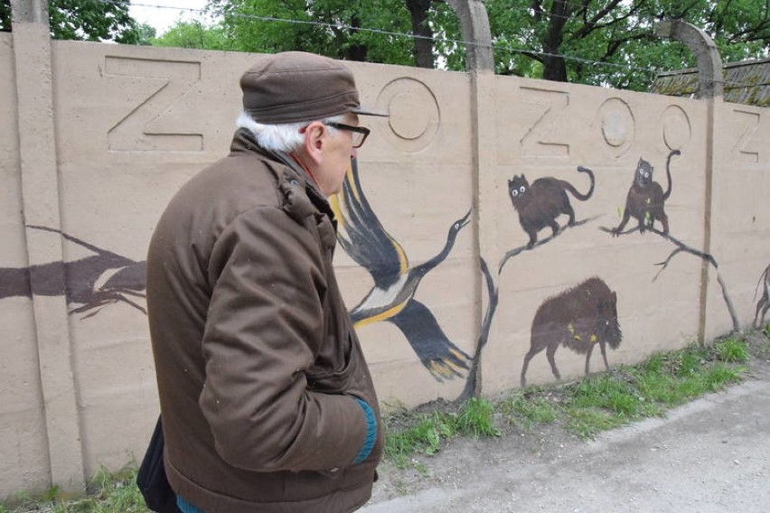 Twórcą muralu jest plastyk Jerzy Wołoszynowicz