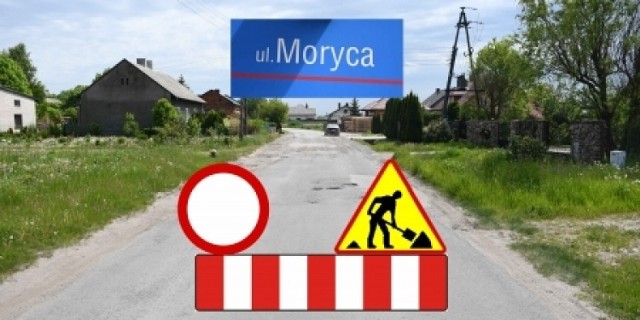 Skrzyżowanie ulic Moryca i Krakowskie Przedmieście w Piotrkowie zamknięte dla ruchu. Na Moryca rusza remont