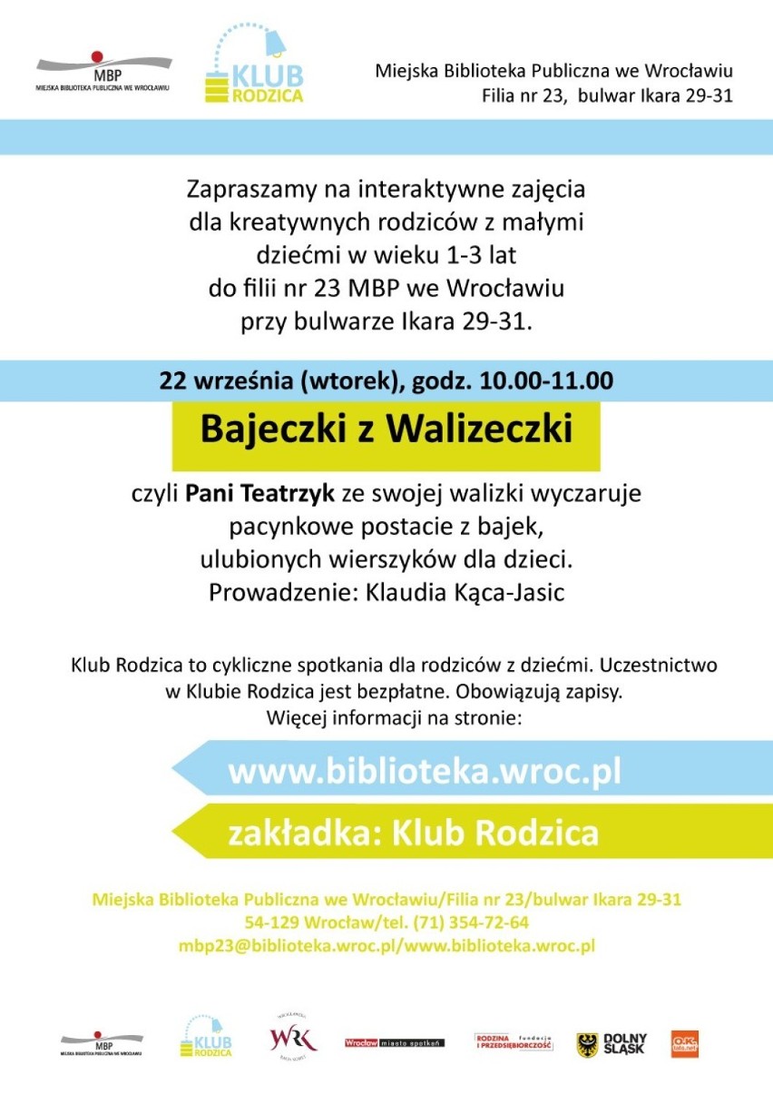 Zajęcia rodzinne w Klubie Rodzica (PROGRAM)