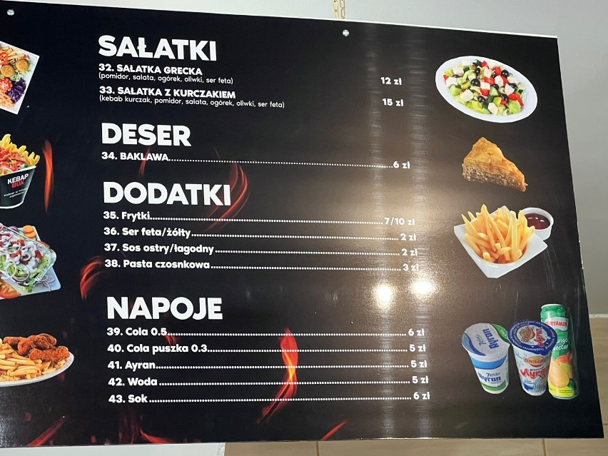 Ceny, menu