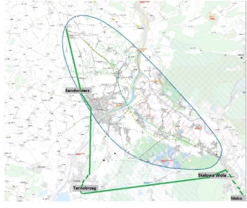 Czwórmiasto proponuje przebieg Szprychy 6 przez Tarnobrzeg, Stalową Wolę i Sandomierz