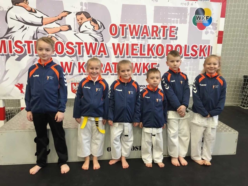 Zawodnicy Obornickiego Klubu Karate na zawodach w Mosinie