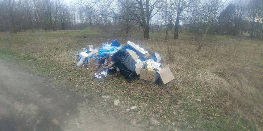 Pabianice. Zrobił remont, a śmieci rozrzucił na polach hermanowskich. Jak zostanie ukarany? ZDJĘCIA