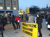Przeciwko płatnej edukacji - protest studencki w Kielcach