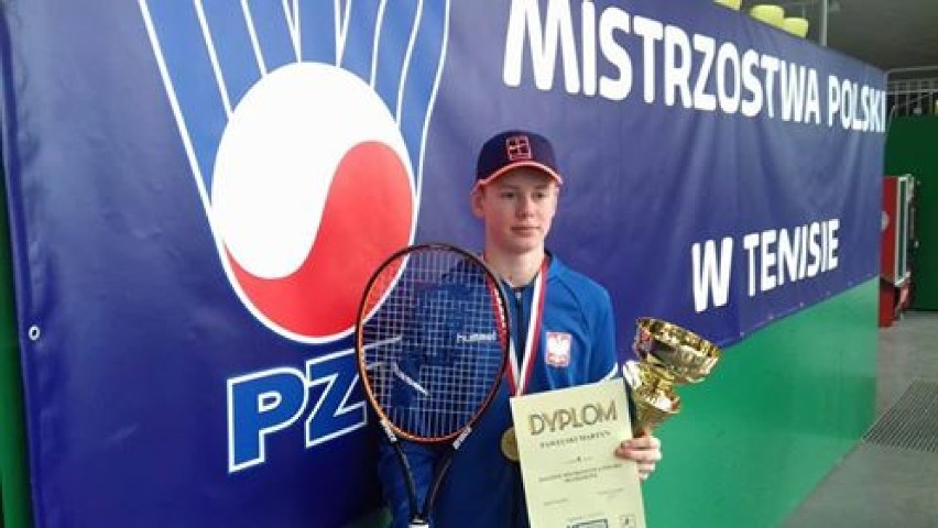 Młody tenisista z Zabrza został podwójnym Mistrzem Polski