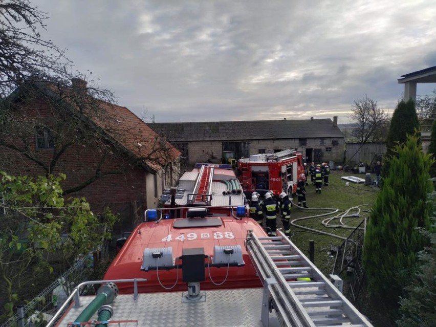 Pożar budynku w Borczu